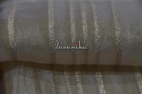 Single Zari Stripe Pattern Dyeable Tissue Fabric DnoMXZSLTRFD